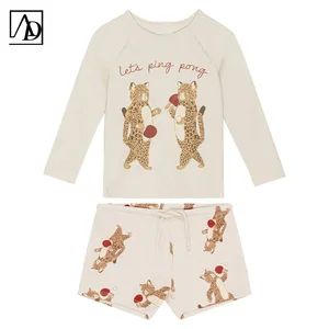 2026 Danish Summer New Children's Swimwear Dinosaur Leopard Print Baby Swimsuit Custom Boys Quick-drying Swimsuit