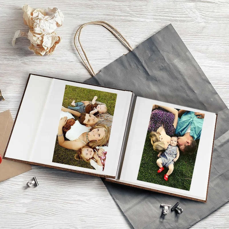 Linen Window Self-adhesive Lamination Photo Album Family Photo Album Paste Type Handmade Stamp Album