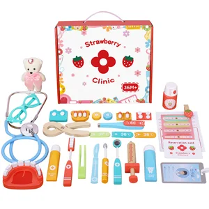 Kids Pretend Play Doctor Nurse Set with Stethoscope Injection Medical Kit for Boys Girls Role Play Educational Toys