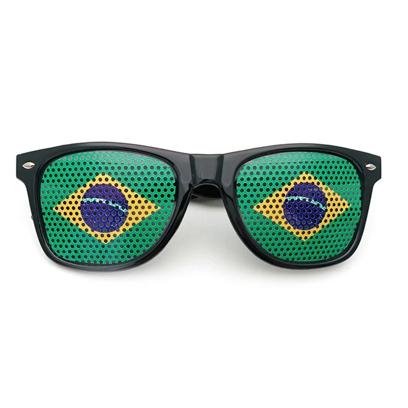 2024 Popular Football Qatar World National Flag Paster Sunglasses Uv400 Personality square Rivet 32 Countries Flag Sunglasses