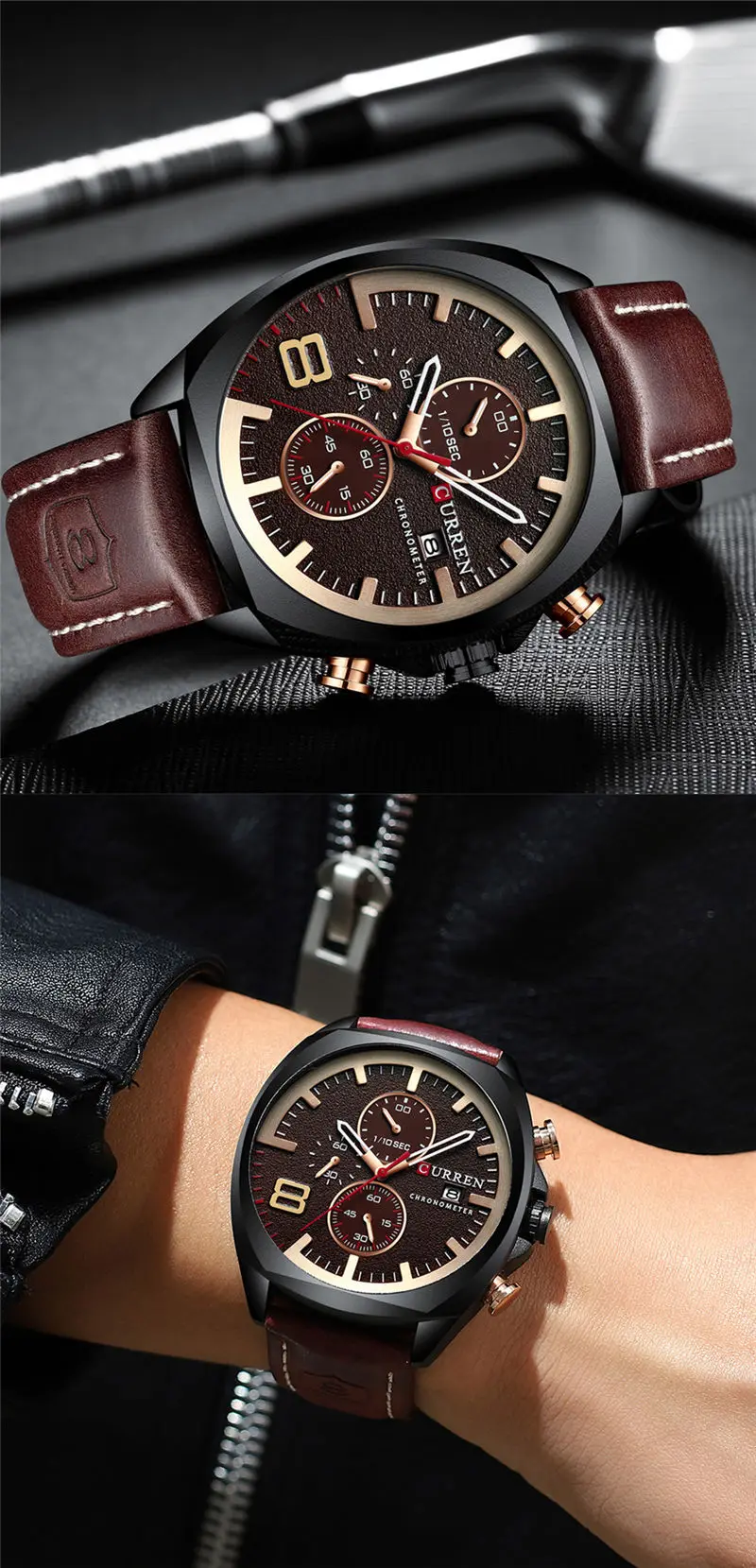 CURREN 8324 Sport Watch Men Top Brand Luxury Quartz Men's Chronograph Date Fashion Waterproof Wrist Watches Relogio Masculino