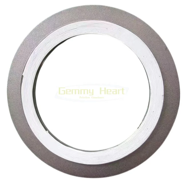 Low temperature resistance high pressure PTFE outer ring metal woudn gasket stainless steel metal spiral wound gasket