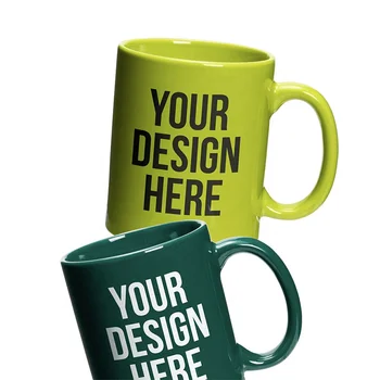 Wholesale Product 11oz Sublimation Blank Mug White Black Ceramic Mug Drink Coffee Tea Cup For Beer In Home Restaurant
