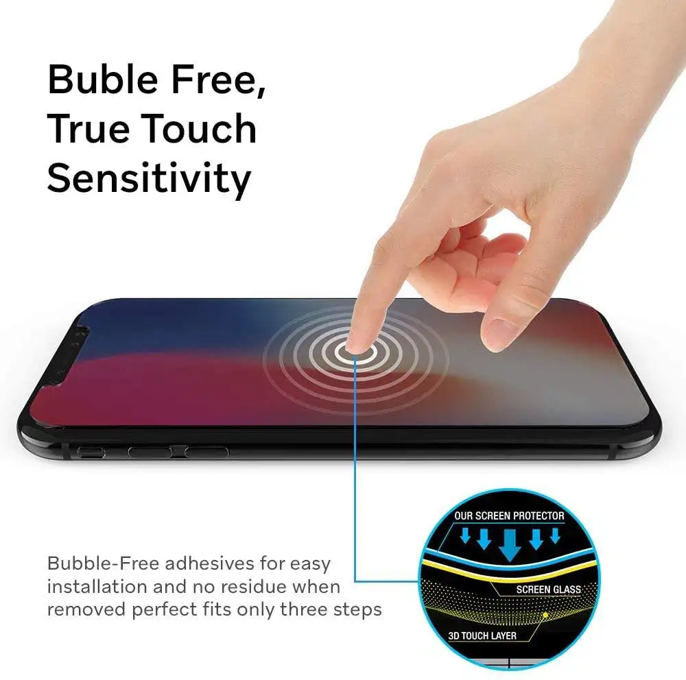 Automatic Dust Free Antispy Screen Protectors Tempered Glass Privacy