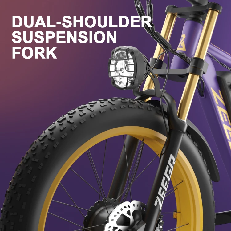 2000w Dual Motor Ebike 26inch 7speed Electric Fat Tire Bike 48v Electric Bike Wholesale Long Range Electric Mountain Bike
