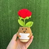 Grande plante en pot de rose rouge