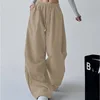 Pantaloni a gamba dritta color cammello
