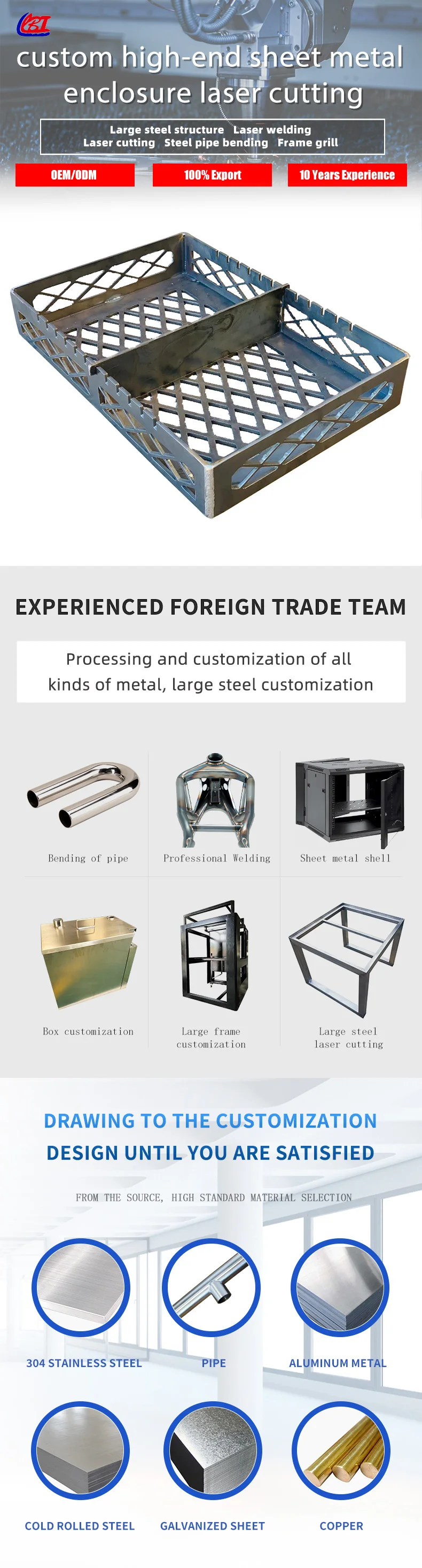 product oem odm high end custom high quality precision metal bending steel plate welding fabrication sheet metal cutting service-2