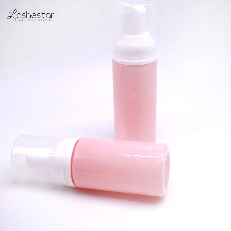50 мл в виде розовых бутылочек, ненатуральные Искусственные Пены, оптовая продажа ресниц для наращивания шампунь масло бесплатная поставка фабрики