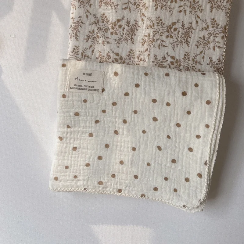 New Style 100 Cotton 2 Layer Super Soft Breathable Vintage Floral Baby