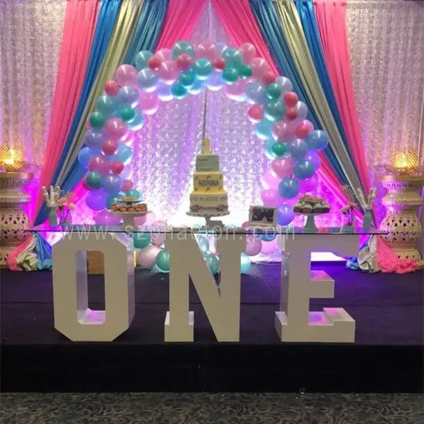 リードタイ キッズバースデーパーティー用品、パーティーデコレーション赤ちゃんのための1つのテーブルレター1歳のバースデーパーティー