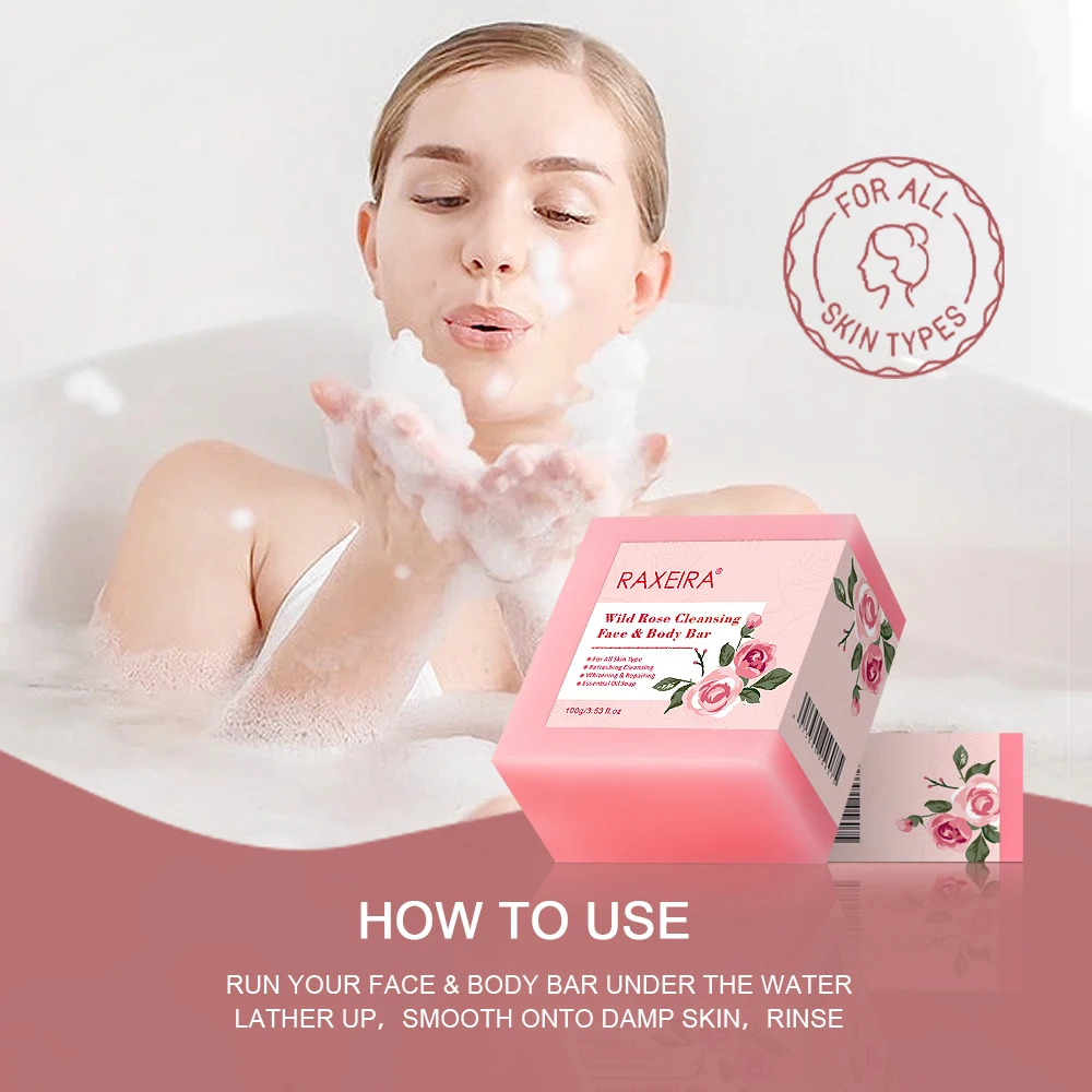 Private Label Handmade Pink Rose Soap Rose Oil Natural Organic