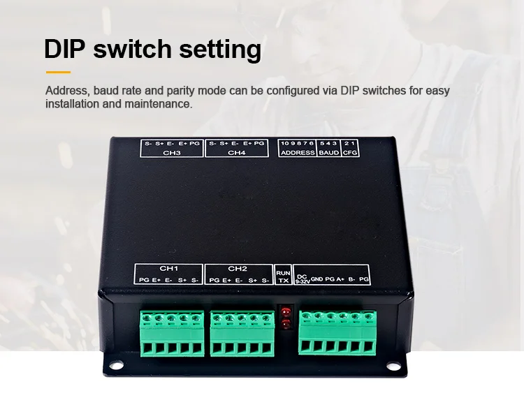 product huaqingjun 4 channel fully isolated weighing rs485 communication module high precision digital weighing transmitter-9