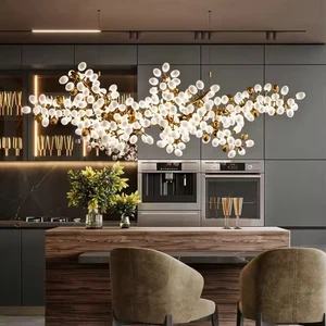 Grape Shape Glass Pendant Lamp Modern Banquet Hotel Lobby Villa Decoration Chandelier Light