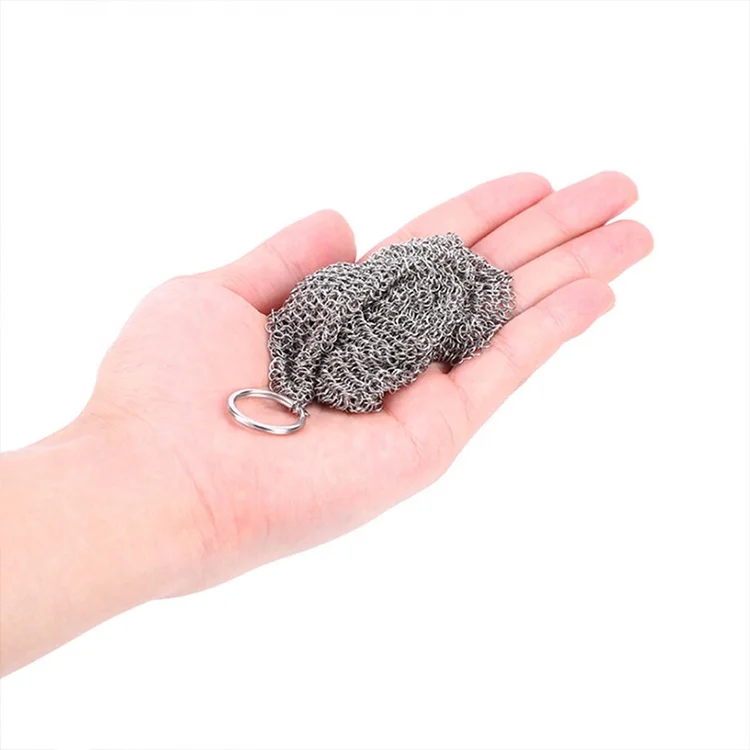Casserole Nettoyant épurateur Récureur Nettoyage Métal Anneau Maille Acier Inoxydable 304 316 Chaîne Mail Fonte Nettoyant épurateur Pour Cuisine