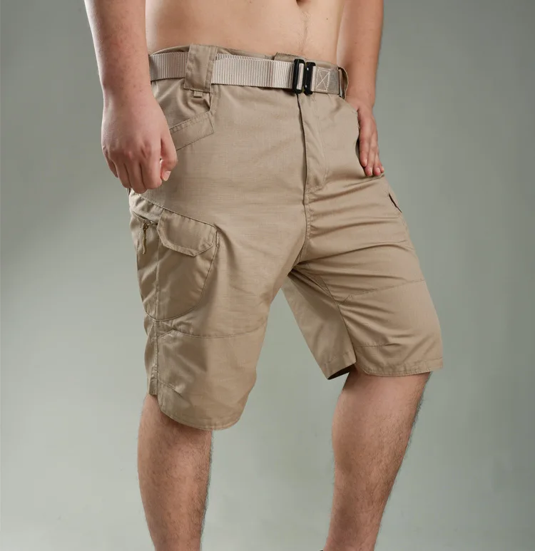 Summer Camouflage Plus Size 6 Pocket Waterproof Quick-Drying Half Pants Outdoor Training Tactical Cargo Shorts For Men845_voghion.com