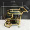 Chariot de service à roulettes larges