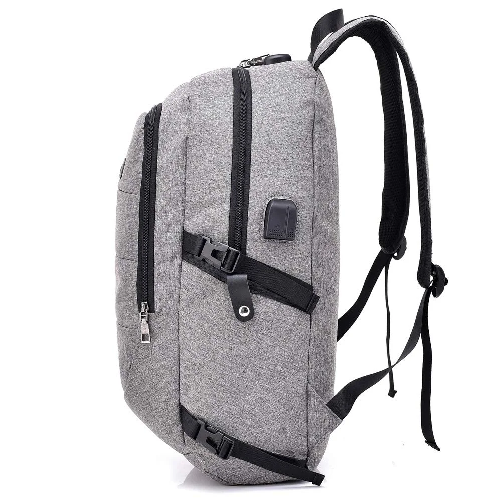 Fashion Lager Capacity Waterproof  Backpack bag for sport or Travel bags with USB charger port