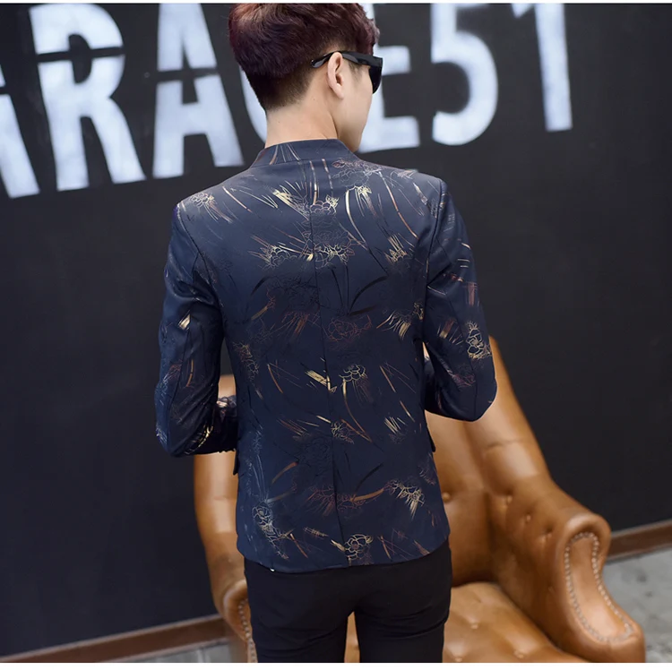 M~ 3XL Chinese Style Mens Slim Fit Blazer Men Designer Plus Size Trendy  blazer Tunic Man Casual Male Suit Jacket Singer Costume