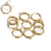 Pendientes de acero inoxidable, dorados con soldadura plana (10 unidades)