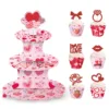 ฐานวางเค้ก + ขอบ*12ชิ้น + แผ่นรองเล็ก*12ชิ้น