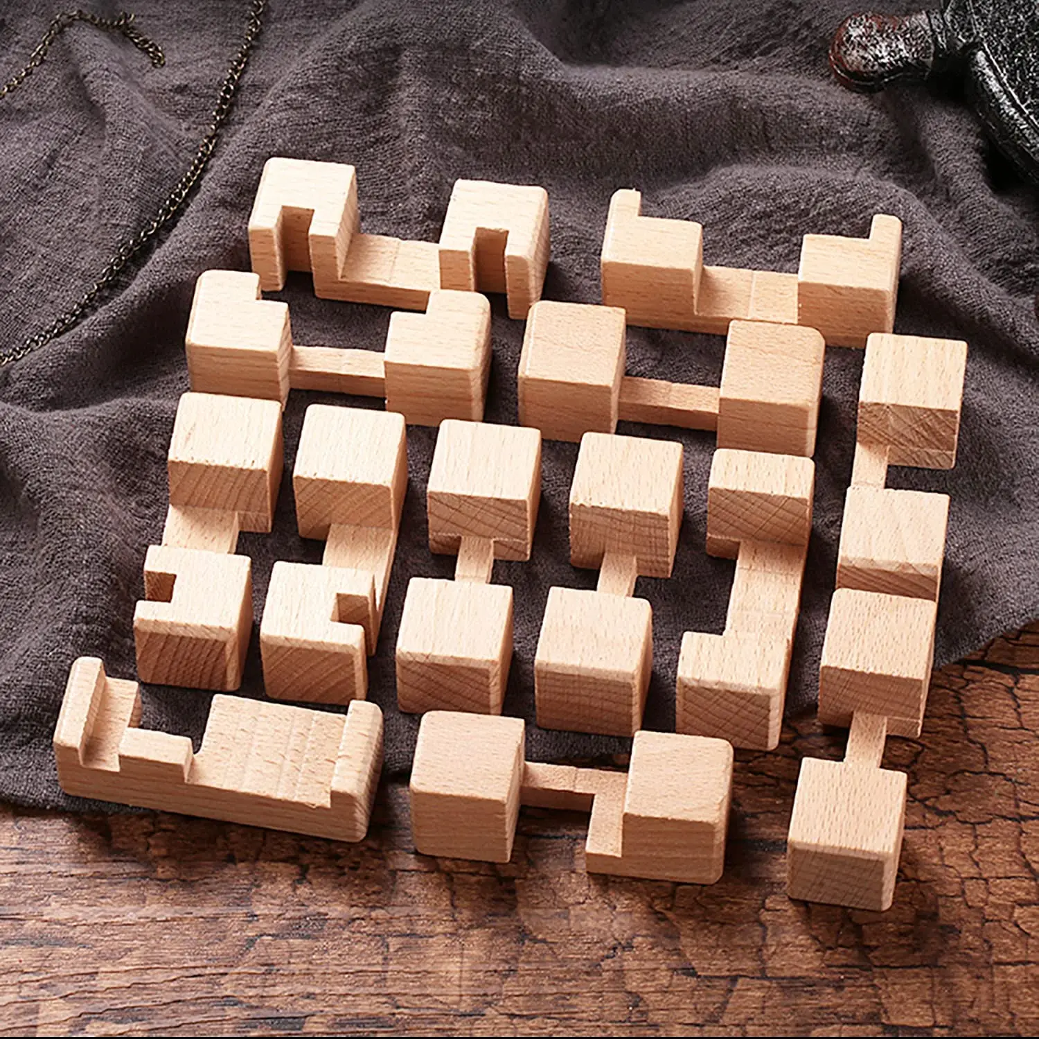 Rompecabezas de madera en 3D, herramientas educativas de madera de