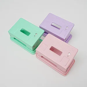 High Quality Metal Medium Rectangle Hole Puncher 6mm Manual A4 Paper Hole Punch for Students