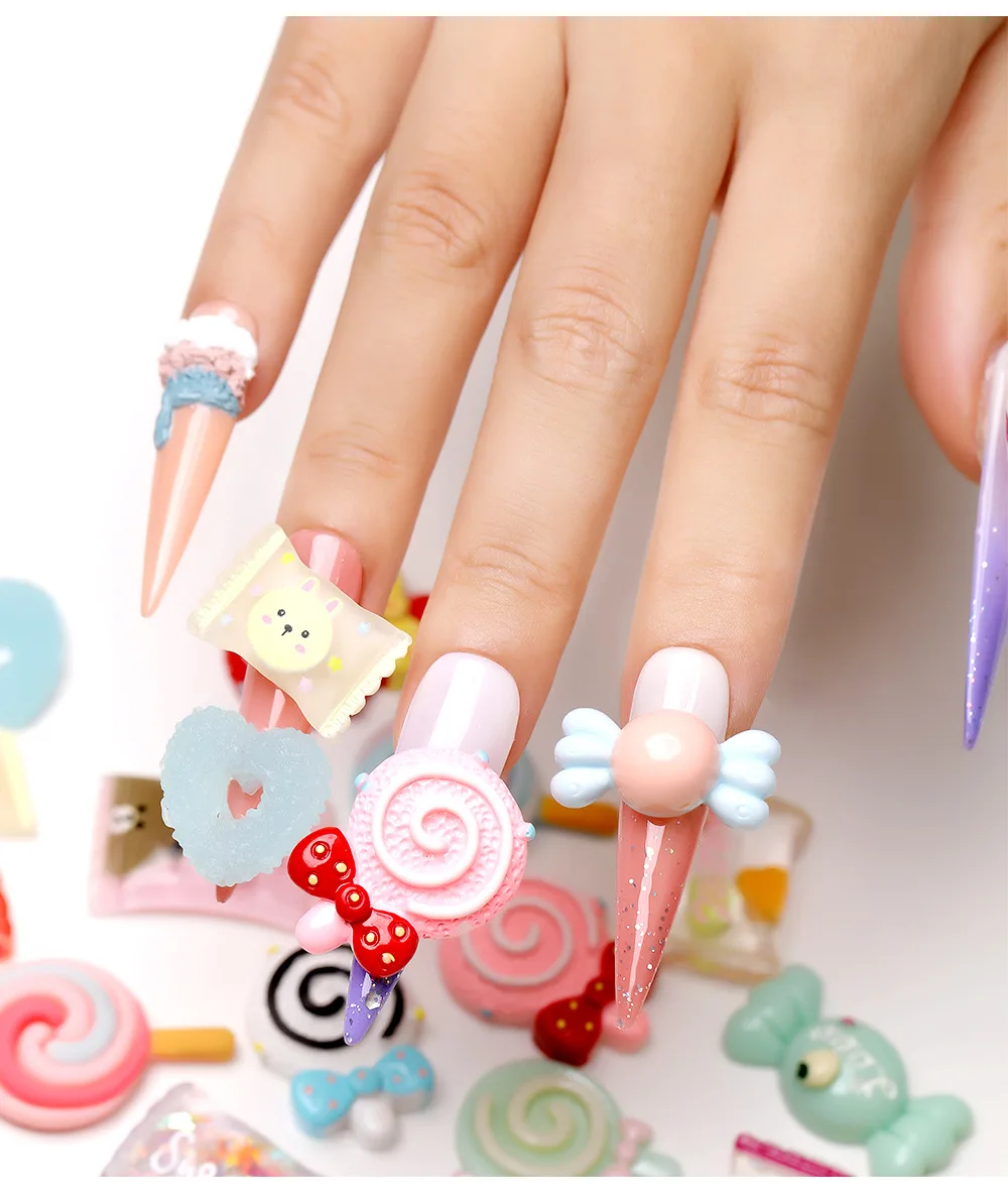 Cute nail 3d charms Handmade handmade accessories Cute Lollipop