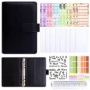 Black (shell+budget card+zipper bag+notes+sticker+clear rule)
