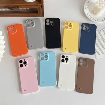 Wholesale PC Ultra Thin Borderless Phone Case For iPhone 15 16 Skin Feel Case Without Side Border