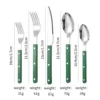 french rivet five-piece set [green]]