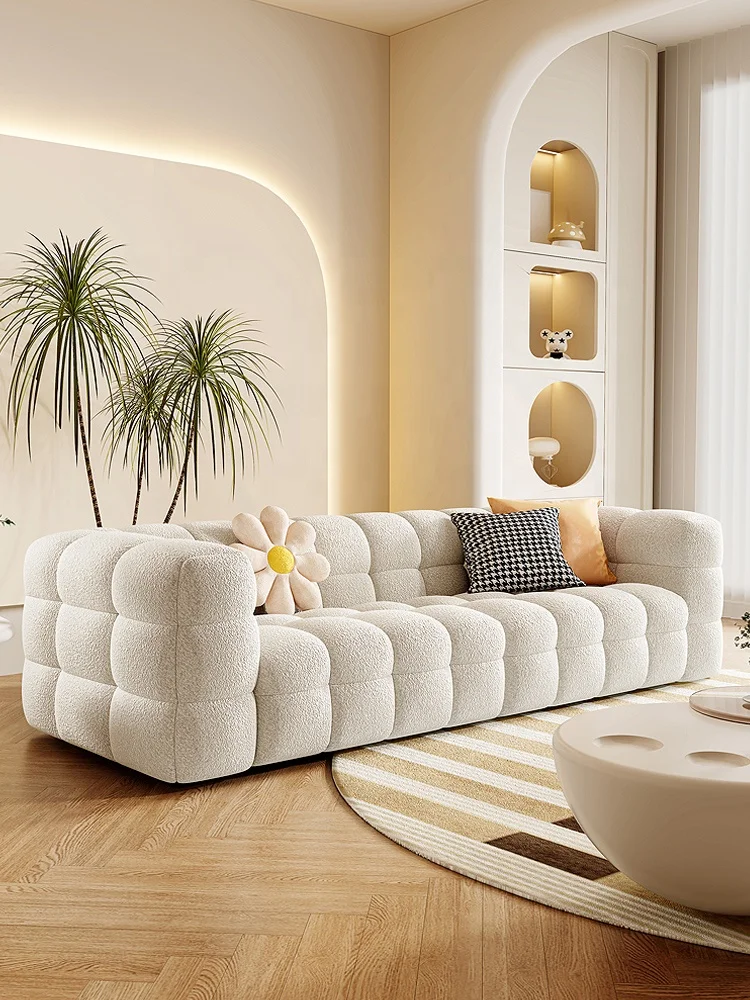 Alibaba Cave ソファ Modern Tufted 3-Seater Sofa for Living Room
