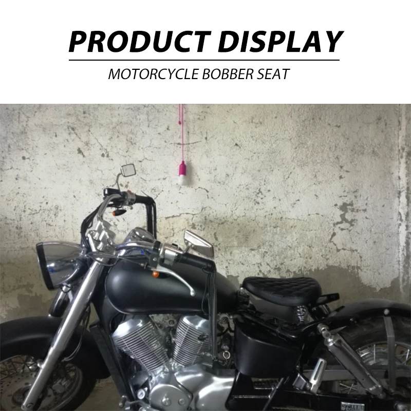 1 SET Motorcycle Retro Leather Solo Seat 3