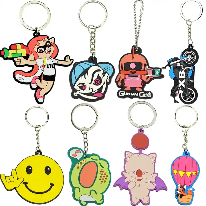 Wholesale Free Sample Custom Keychain Key Chain Parts Steel Metal Custom Flat Round Shaped Custom Key Ring