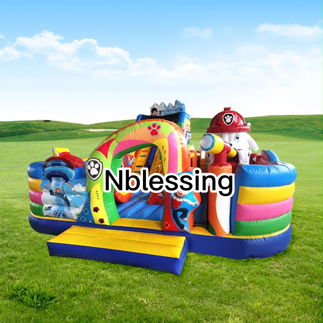 Commercial Inflatable Ninja Turtle Banner Paw Jumping Patrol Bouncer