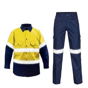 Reflective Cotton Work Wear Worker Clothes Set Construction Industrial Reflective Work Uniform Workwear