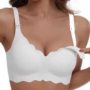 High Quality Wholesale Maternity Nursing Bras No Underwire Bralette Seamless Breastfeeding Full Cup Front Closure Push up Bra
