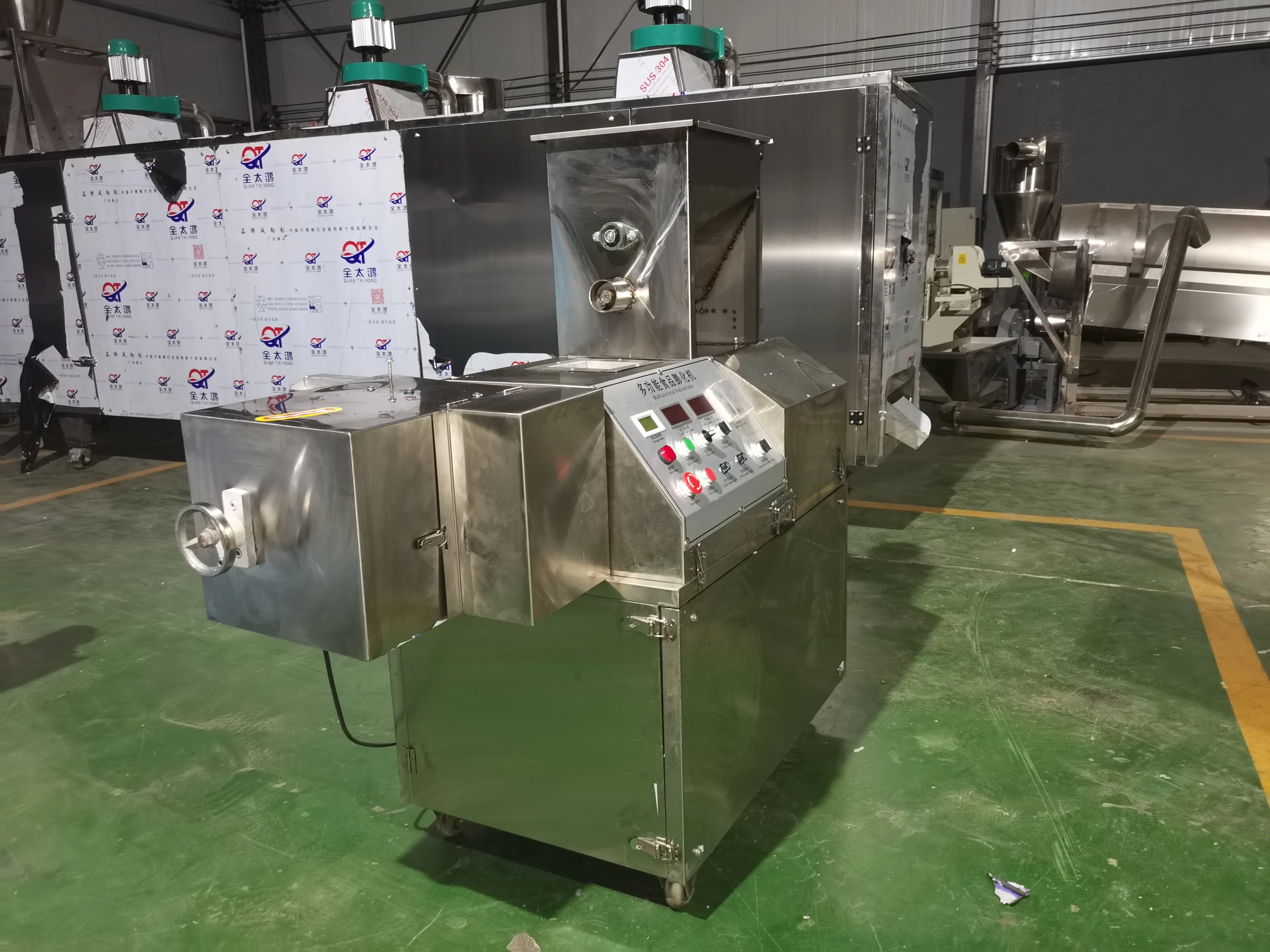 Puffed Snack Food Feed Extruder Screw Snacks Extruder Machine Flour