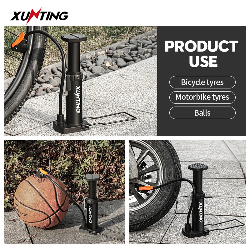 Xunting Super Pump Factory Supply  Multifunctional Bike Mini Pump Inflate a Tyre Bicycle Accessories