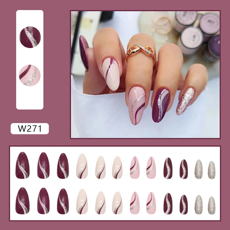 Supplier New Design Nude Pink Wholesale Nail Tips Press On Nails False ...