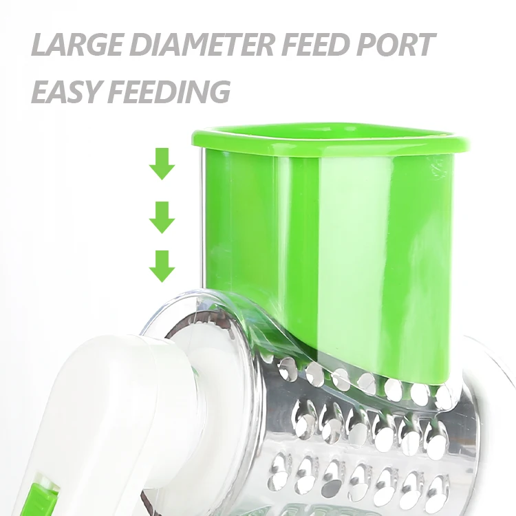 Multi-Function Manual Vegetable Chopper Cutter Kitchen Gadget Hand-Crank Rotary Vegetable Shredder Slicer Food Grater W/ Handle