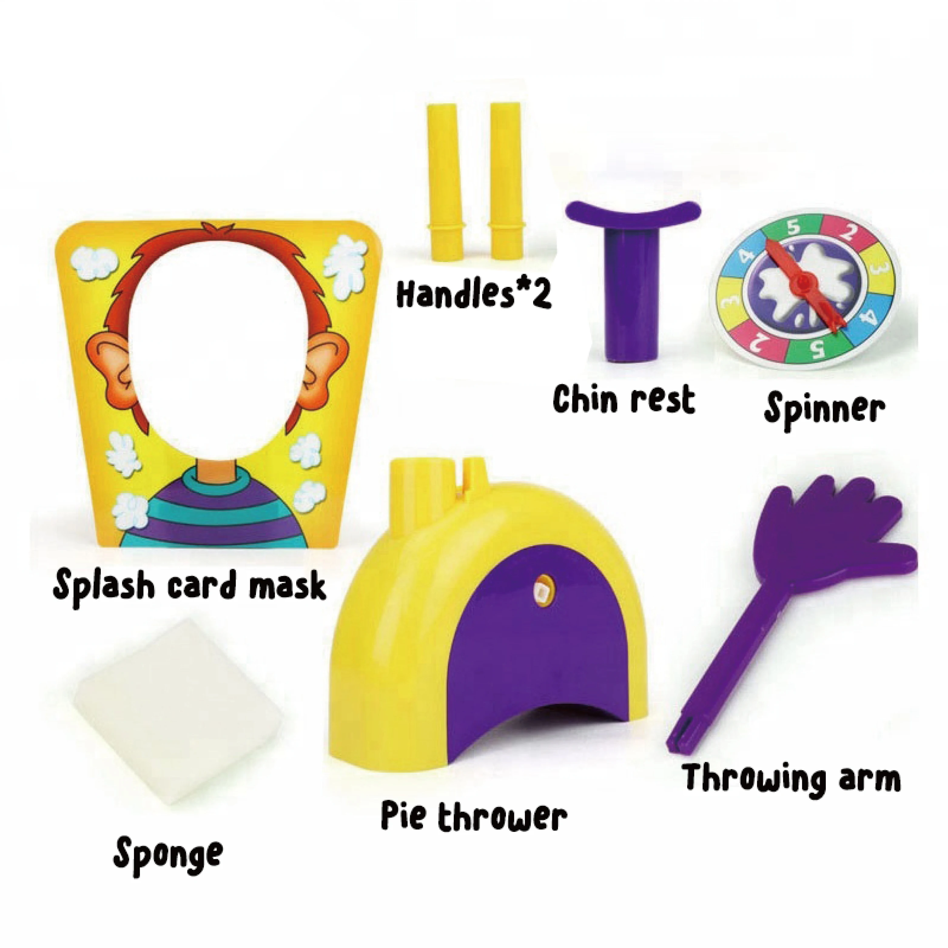Party Double Person Funny Table Game Pie in Face Toy