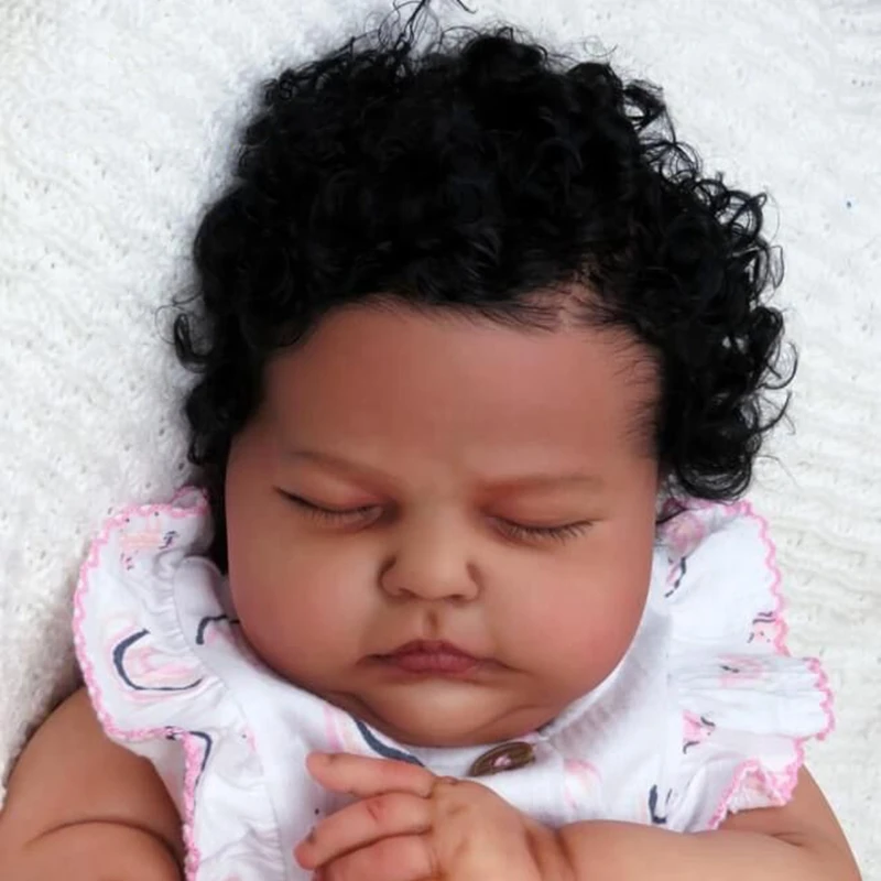 Npk 20inch Dark Brown Skin Reborn Baby Tessa Doll Lifelike Real Baby