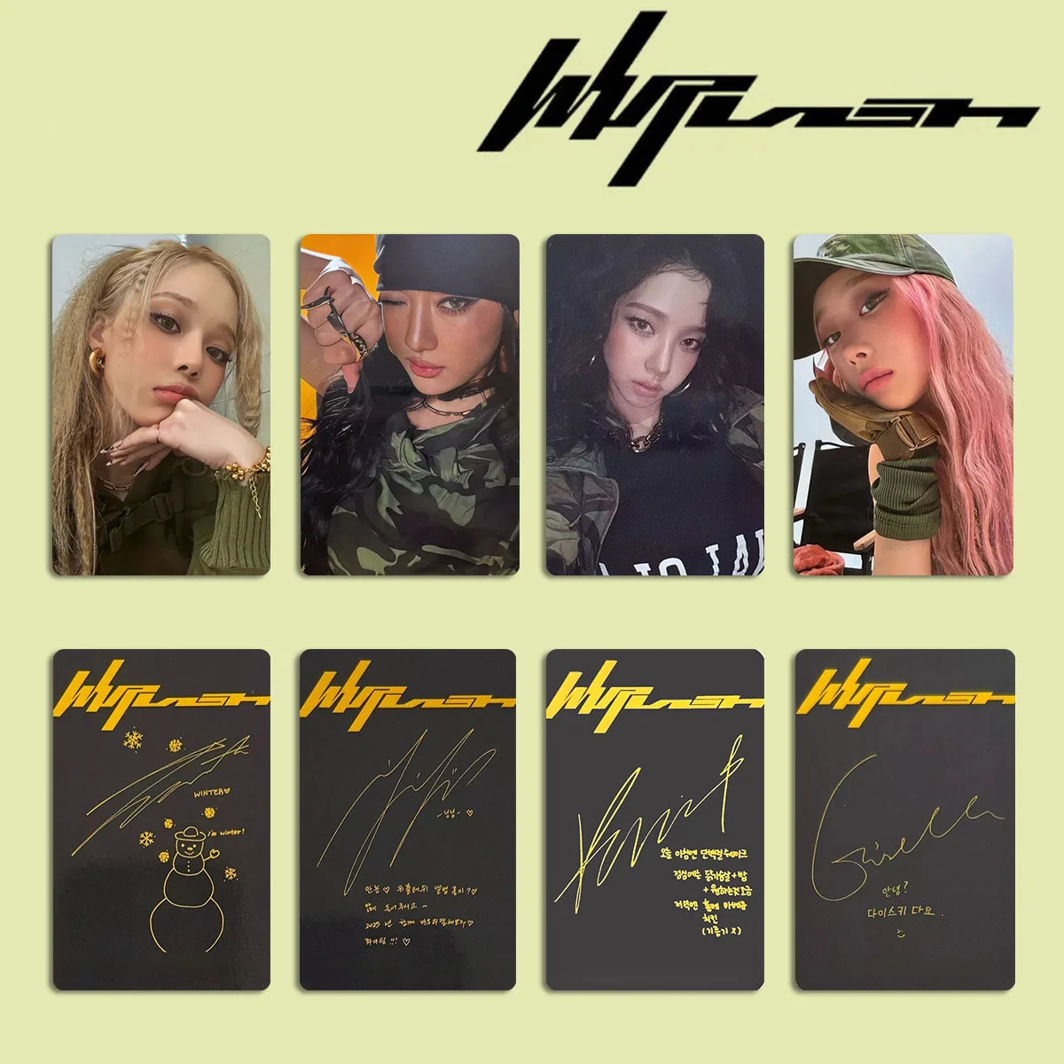 Kpop Giselle Photocards Whiplash New Album Postcards Two-sided