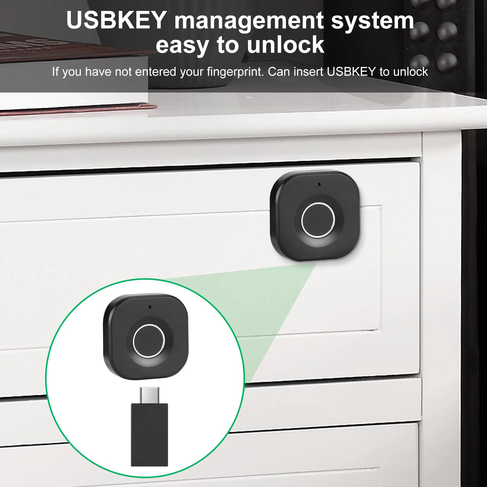 Tuya  Fingerprint Cabinet Locks Biometric Keyless Wooden Box Furniture Drawer Fingerprint Locks