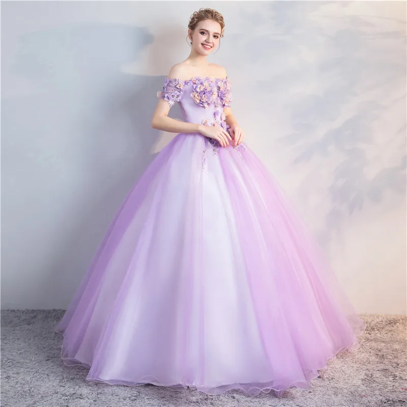 open lace back dress Dark Purple Wedding Dress Beaded Ball Gown  Lisposa