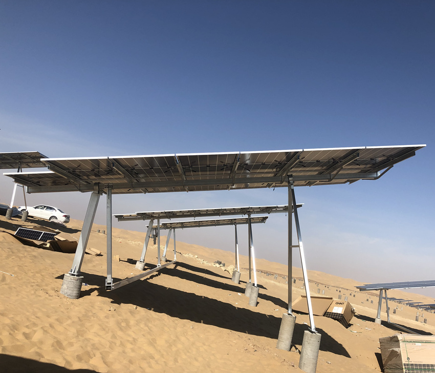 Наклонная одноосная система слежения за солнечной батареей, 10 - 30 градусов