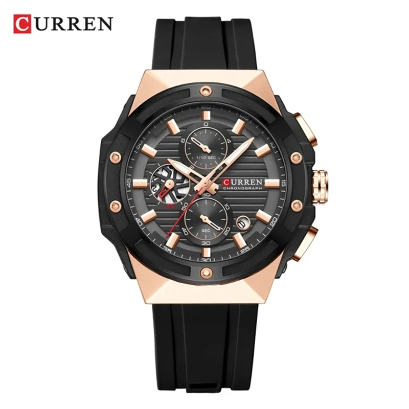 【気質アップ】 Multi - Watch Quartz Men's 8462 CURREN Functional Waterproof & デジタルカメラ