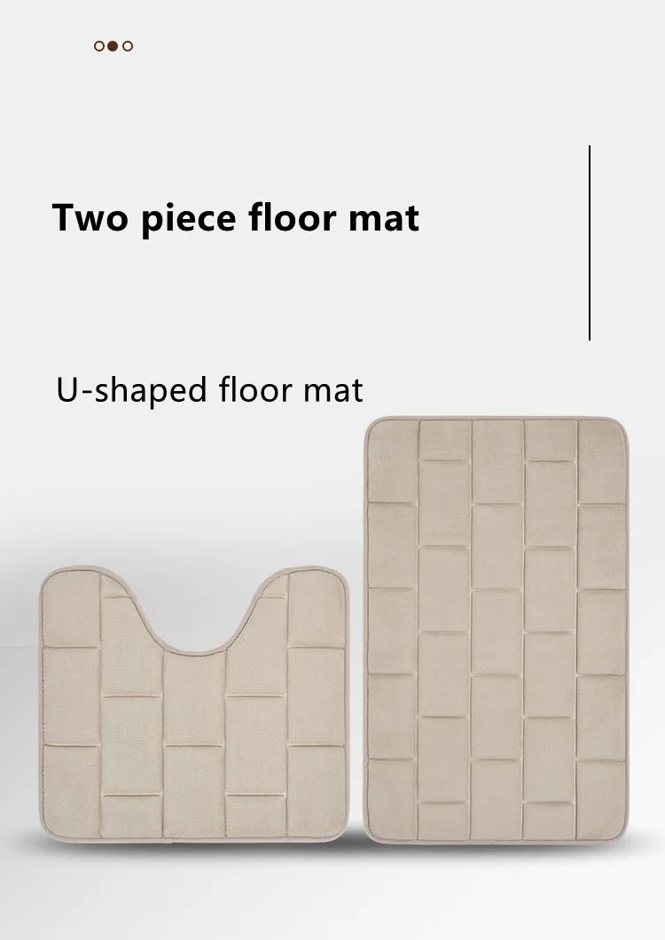 Bath Mat Set 2 Pieces Bath Rug Sets Toilet Floor Anti-Slip Bathroom Mat manufacture