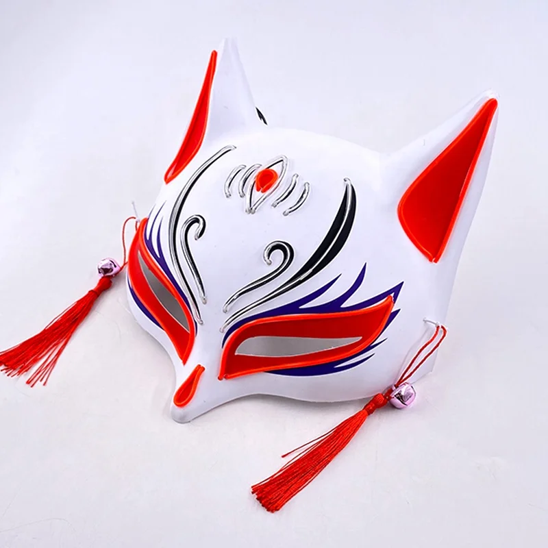 Girl Women's Masquerade Party Light Up Fox Masks LED Luminous Upper Face Mask Glow In The Dark Cosplay Neon Ball Mask Supplies_voghion.com